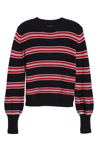 Shop The Fifth Label Defense Stripe Sweater In Navy W Red