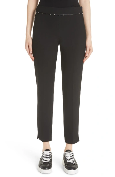 Shop Emporio Armani Studded Pants In Black