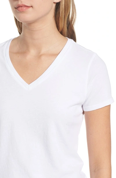 Shop Amour Vert Nico V-neck Tee In White