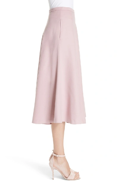 Shop Max Mara Cabras Camel Hair Skirt In Pink