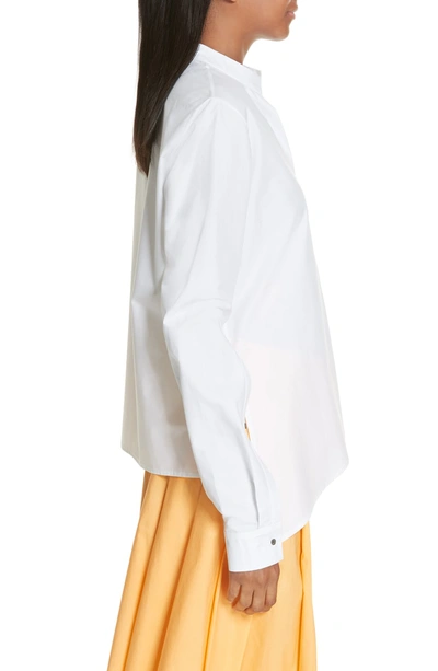 Shop Ji Oh Unbalanced Shirt In White