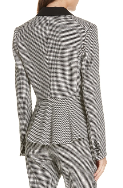Shop Veronica Beard Airlie Houndstooth Dickey Jacket In Black/white
