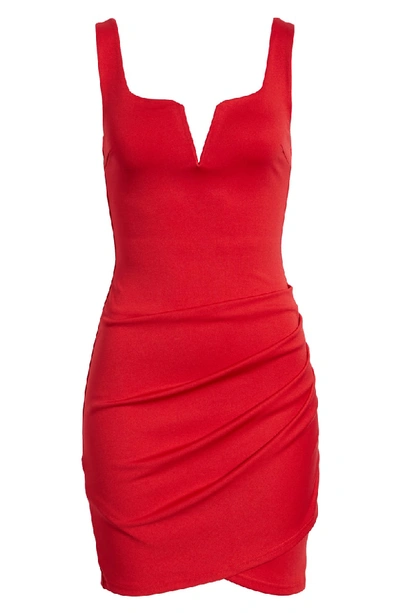 Shop Tiger Mist Ruched Body-con Dress In Red