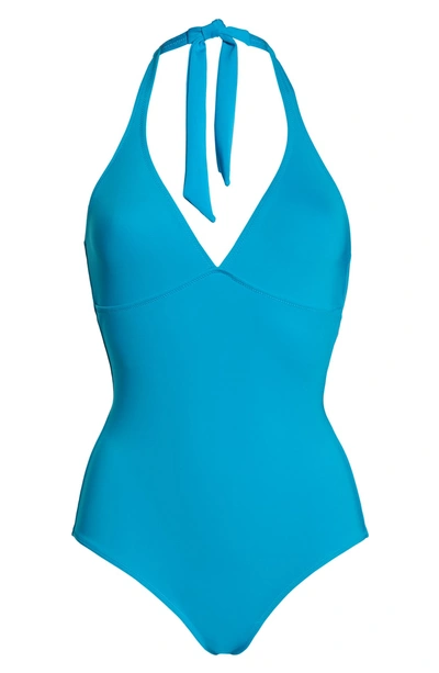 Shop Vilebrequin Solid Water One-piece Swimsuit In Seychelles