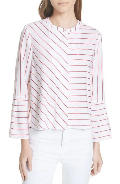 Shop Ted Baker Colour By Numbers Stripe Shirt In Ivory