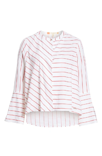 Shop Ted Baker Colour By Numbers Stripe Shirt In Ivory