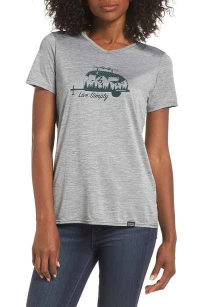 Shop Patagonia Capilene Daily Graphic Tee In Feather Grey