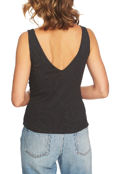 Shop 1.state Ruched Front Tank Top In Dark Heather Grey