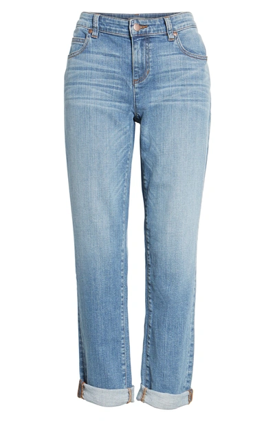 Shop Eileen Fisher Organic Cotton Boyfriend Jeans In Sky Blue