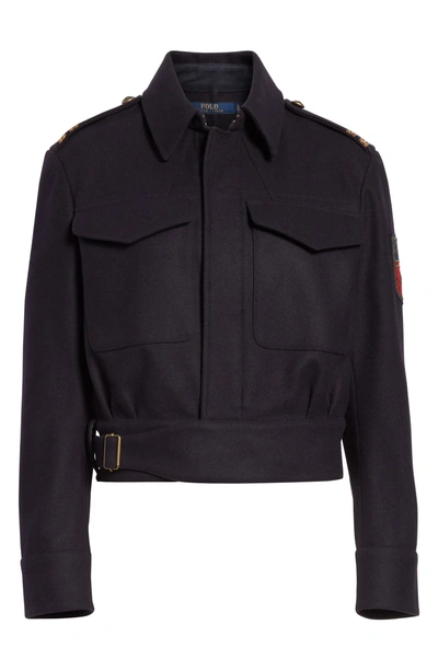 Shop Polo Ralph Lauren Aviator Jacket In Aviator Navy