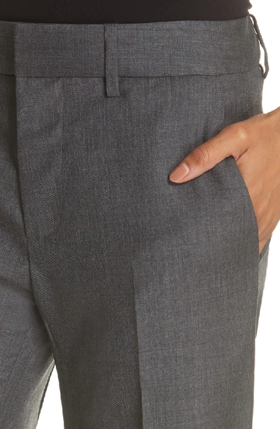 Shop Nili Lotan Irene Wool Pants In Charcoal