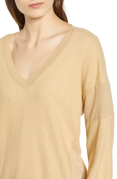 Shop Project Social T Alsen V-neck Sweatshirt In Gold Haze