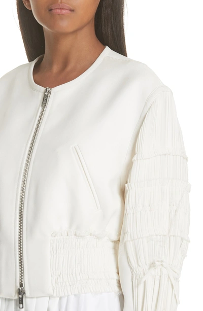 Shop 3.1 Phillip Lim / フィリップ リム Ruched Panel Bomber Jacket In Ivory