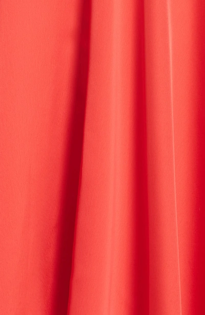 Shop Self-portrait Handkerchief Hem Satin Midi Dress In Red