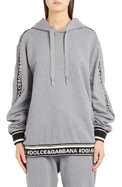 Shop Dolce & Gabbana Logo Tape Sweatshirt In Grey