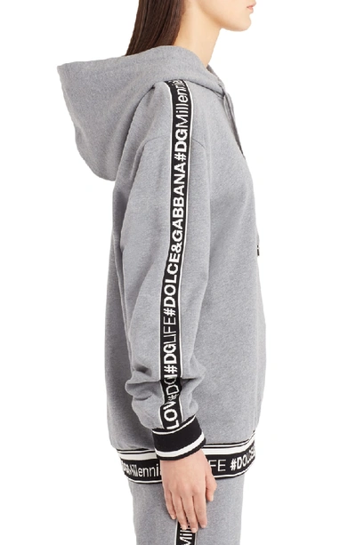 Shop Dolce & Gabbana Logo Tape Sweatshirt In Grey