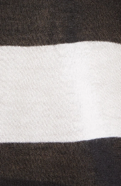 Shop Zadig & Voltaire Source Stripe Cashmere Sweater In Noir Blanc