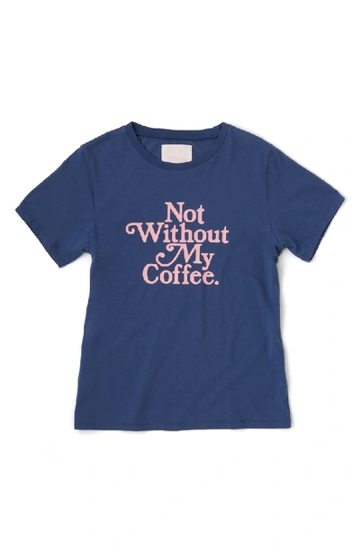 Shop Bando Ban. Do Not Without My Coffee Classic Tee In Navy