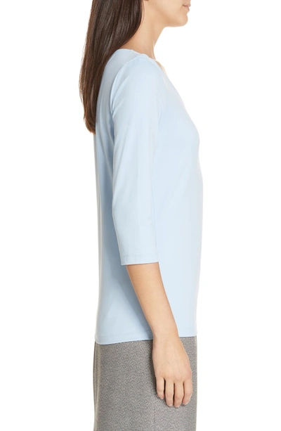 Shop Hugo Boss Scoop Neck Stretch Jersey Top In French Blue