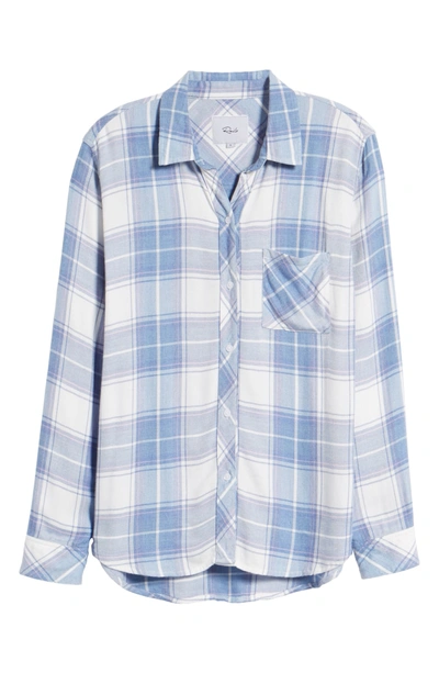 Shop Rails Hunter Plaid Shirt In White Blue Taffy