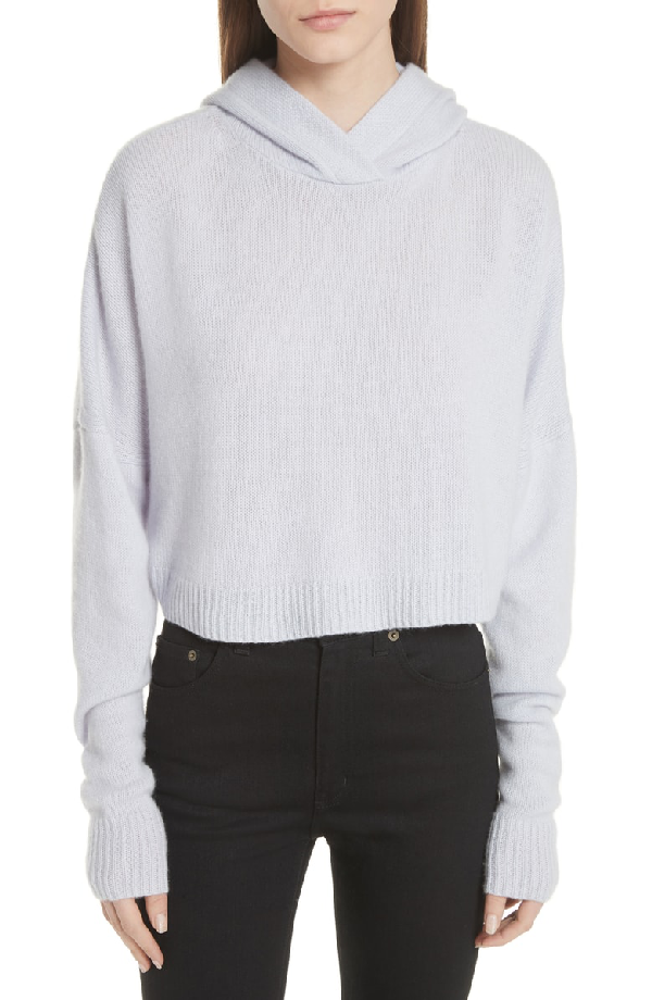 cropped cashmere hoodie
