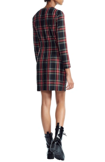 Shop Maje Plaid Twist Front Dress In Checked