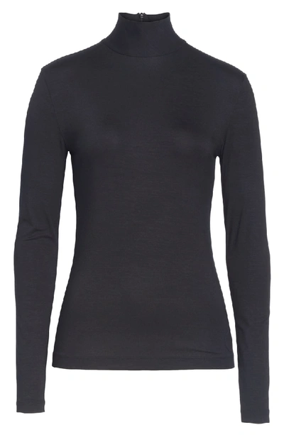 Shop Akris Punto Stretch Modal Turtleneck In Black