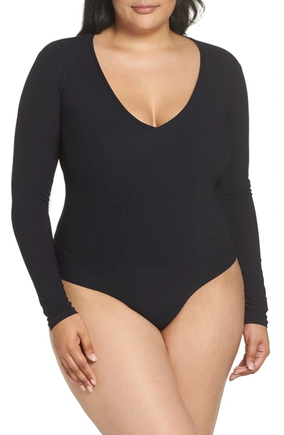 Shop Ashley Graham X Marina Rinaldi Zaffera Bodysuit In Black