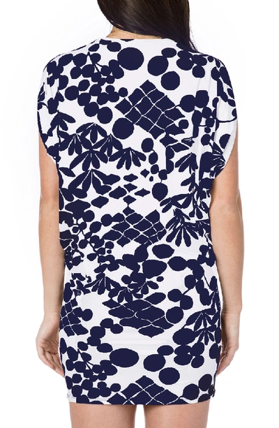 Shop Trina Turk Bali Blossoms Cover-up Tunic In Midnight
