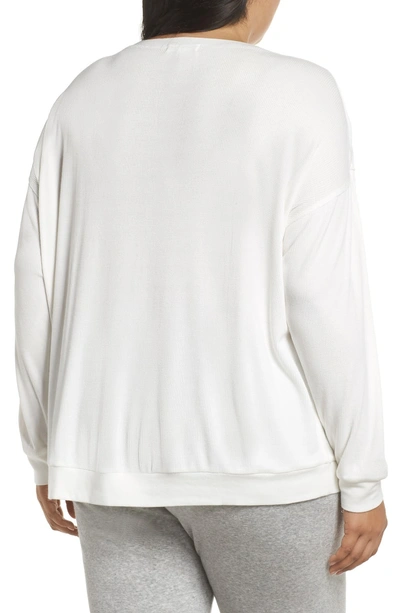 Shop Pj Salvage Thermal Knit Pajama Top In Ivory