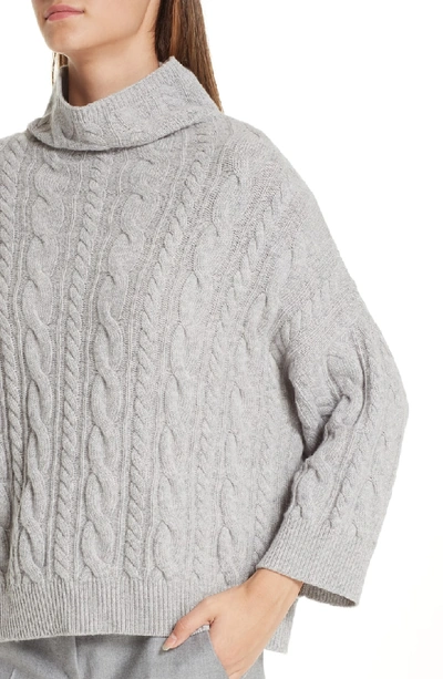 Shop Max Mara Fungo Wool & Cashmere Turtleneck Sweater In Pearl Grey