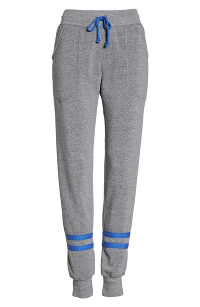 Shop Alternative Throwback Stripe Jogger Pants In Eco Grey/ Eco Blue