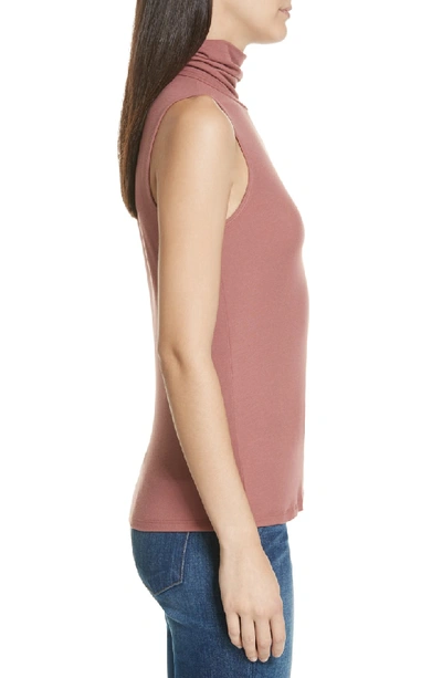 Shop Theory 'wendel' Sleeveless Turtleneck Top In Antique Rose