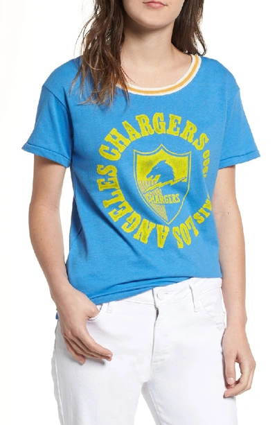 Shop Junk Food Nfl Chargers Kick Off Tee In Blueberry / Mustard
