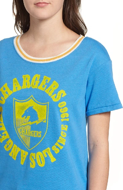 Shop Junk Food Nfl Chargers Kick Off Tee In Blueberry / Mustard