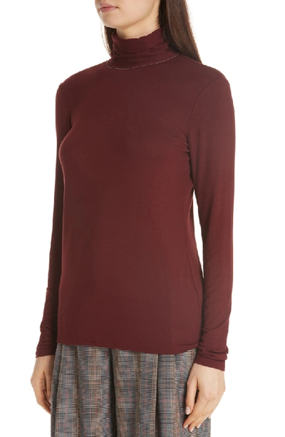 Shop Lafayette 148 Dresden Turtleneck In Vino