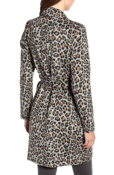 Shop Cupcakes And Cashmere Leopard Belted Trench Coat