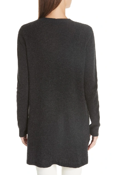 Shop Atm Anthony Thomas Melillo Cashmere Open Cardigan In Heather Charcoal