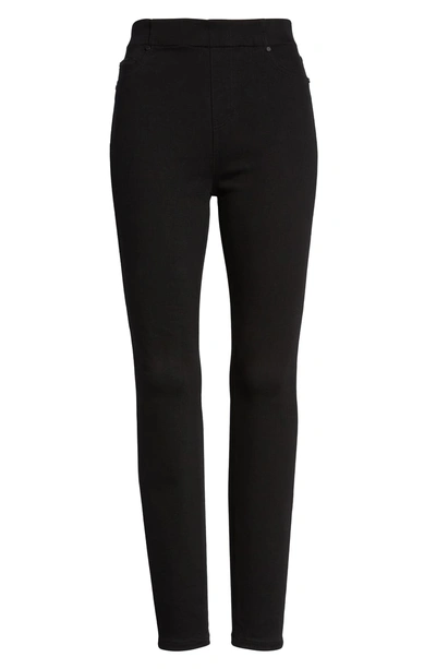 Shop Liverpool Chloe Pull-on Stretch Skinny Ankle Jeans In Black Rinse