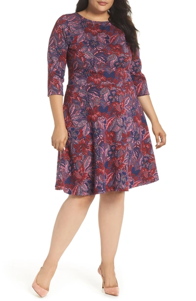 Shop Leota Llana Stretch Jersey Dress In Tapestry Jacquard