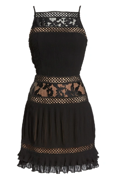 Shop Adelyn Rae Nia Pleated A-line Dress In Black