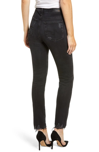 Shop Ag The Sophia High Waist Chewed Ankle Skinny Jeans In 04y Fazed