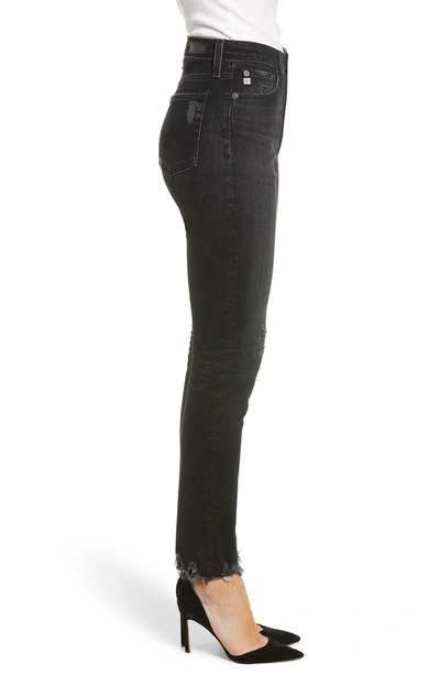 Shop Ag The Sophia High Waist Chewed Ankle Skinny Jeans In 04y Fazed