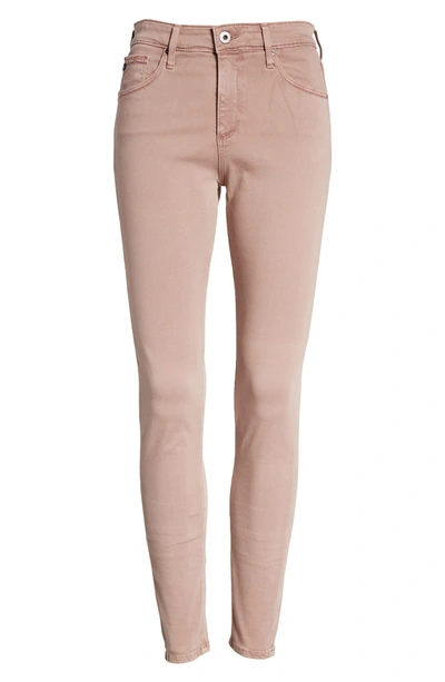 Shop Ag Farrah High Waist Ankle Skinny Jeans In Sulfur Pale Wisteria