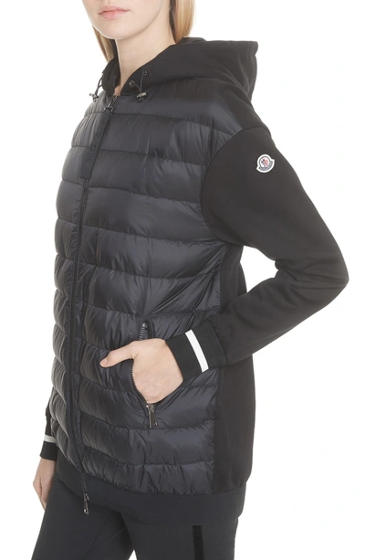 Shop Moncler Maglia Quilted Front Sweatshirt In Black