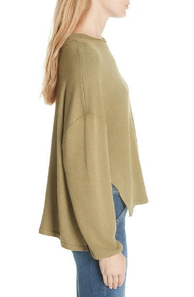 Shop Free People Be Good Terry Pullover In Moss