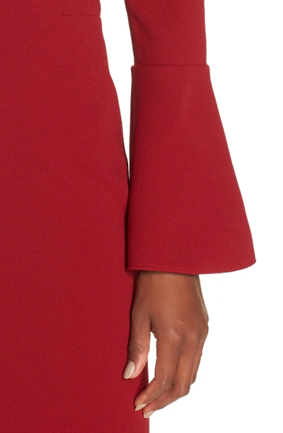 Shop Maggy London Metro Knit Sheath Dress In Red