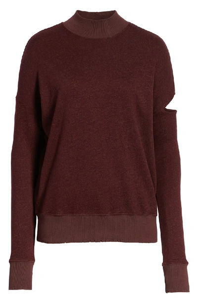 Shop N:philanthropy Sedro Arm Cutout Sweatshirt In Winetasting