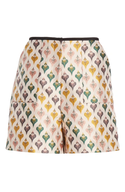 Shop Ted Baker Colour By Numbers Tedda Heart Jacquard Shorts In Ivory