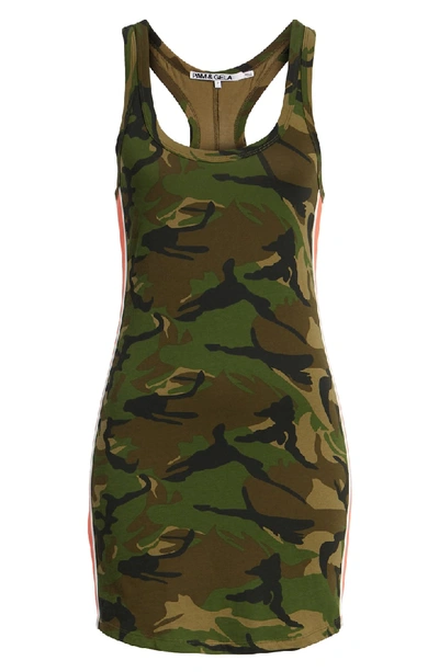 Shop Pam & Gela Camo Print Tank Dress In Army Camo